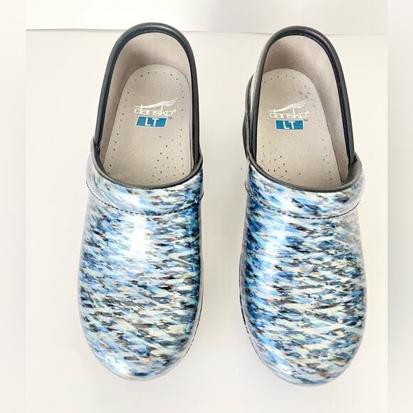 Dansko LT professional Clogs 36 US 6 Patent Blue Waves - Picture 5 of 12